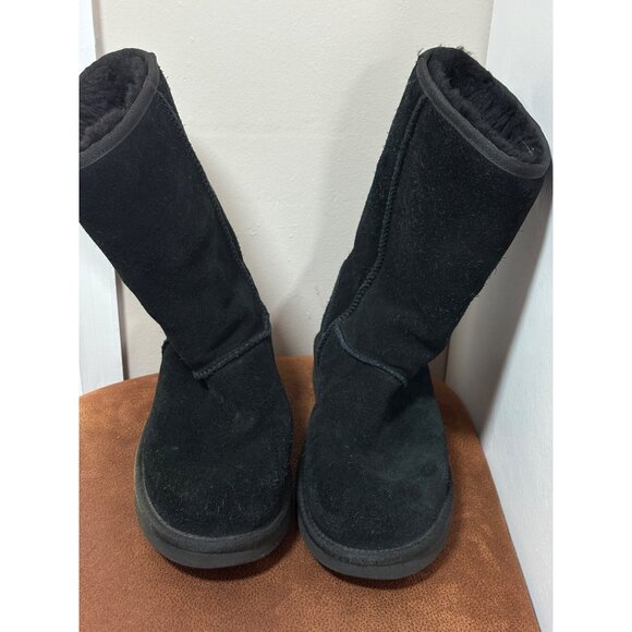 KOOLABURRA BY UGG SUEDE MID-CALF BLACK WINTER BOOTS WOMENS SIZE 9 - Picture 2 of 8